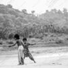 Two Children with a Reed on the Shore - Fine Art Photography Print, Limited Edition Print, Giclée Print, Monochrome Photography, Children Photography