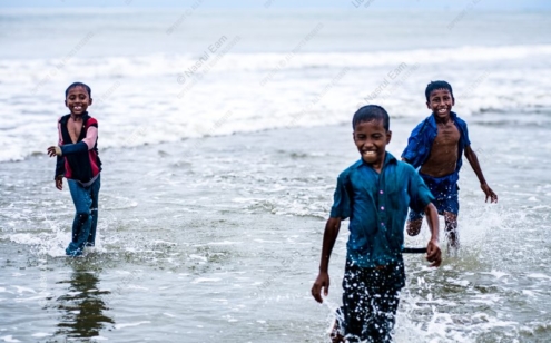 Three Boys in the Ocean Surf - Fine Art Photography Print, Limited Edition Photography, Giclée Print, Ocean Photography,  Contemporary Art Photography