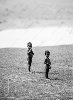 Two Boys on Barren Ground - Fine Art Photography Print, Limited Edition Photography, Giclée Print,  Black and White Photography,  Art Photography Investment