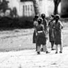 A Circle of Schoolgirls on the Path - Fine Art Photography Prints, Limited Edition Photography, Giclée Print, Black and White Photography,  Documentary Photography