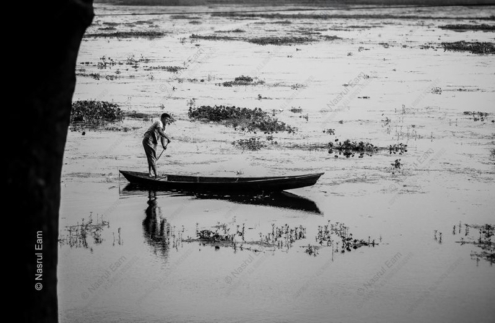 A Waterman on the Still River - Fine Art Photography Print, Limited Edition Photography, Black and White Photography, Giclée Print,  Museum-Quality Print