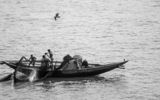 Three Fishermen Hauling Their Net - Fine Art Photography Print, Limited Edition Photography, Black and White Photography, Giclée Print,  Fine Art Photography