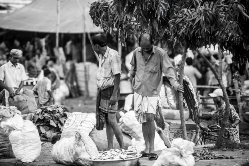 Two Vendors at the Fish Market - Fine Art Photography Print, Limited Edition Print, Black and White Photography, Documentary Photography,  Museum-Quality Print
