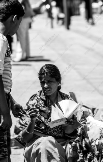 A Woman's Accounting on the Street - Fine Art Photography Print, Limited Edition Print, Monochrome Photography, Street Photography, Art Photography for Collectors