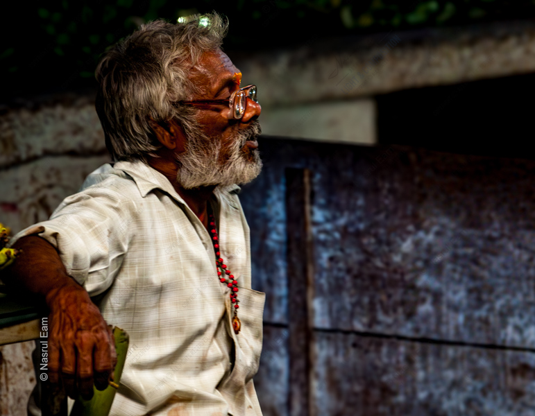 An Elder's Upward Gaze