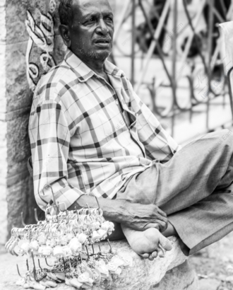 Resting Vendor, Mysore