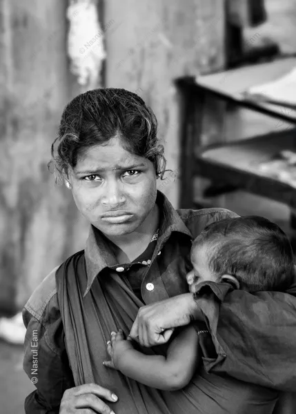 A Young Mother and Her Child - Fine Art Photography Print, Limited Edition Print, Monochrome Photography, Motherhood Photography, Art Photography