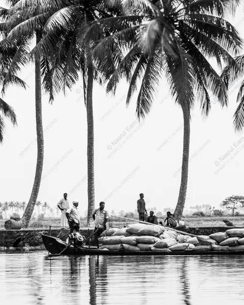 Kerala Backwaters Cargo - Fine Art Photography Print, Limited Edition Print, Giclée Print, Kerala Backwaters Photography, Fine Art Photography