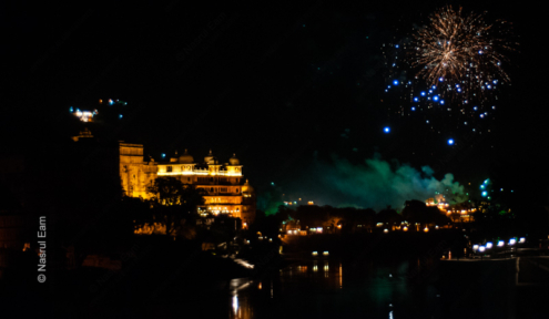 Night Fireworks Over the Lake Palace - Fine Art Photography Prints, Limited Edition Photography, Luxury Photography Art, Giclée Prints, Art Photography Investment