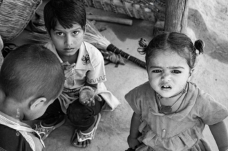 Three Children, Dust and Shadows - Fine Art Photography Print, Limited Edition Photography, Monochrome Photography, Children Photography,  Art Photography for Sale
