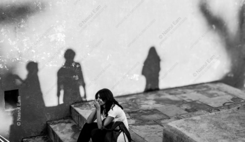 Woman on the Steps, Passing Shadows