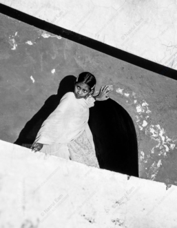 Girl at the Stone Archway