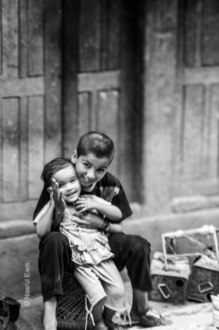 Uninhibited Joy between Two Siblings