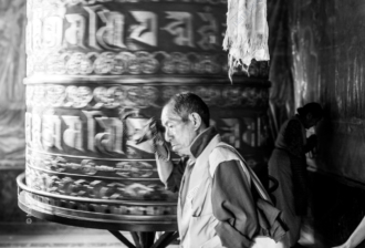 The Devotee and the Prayer Wheel