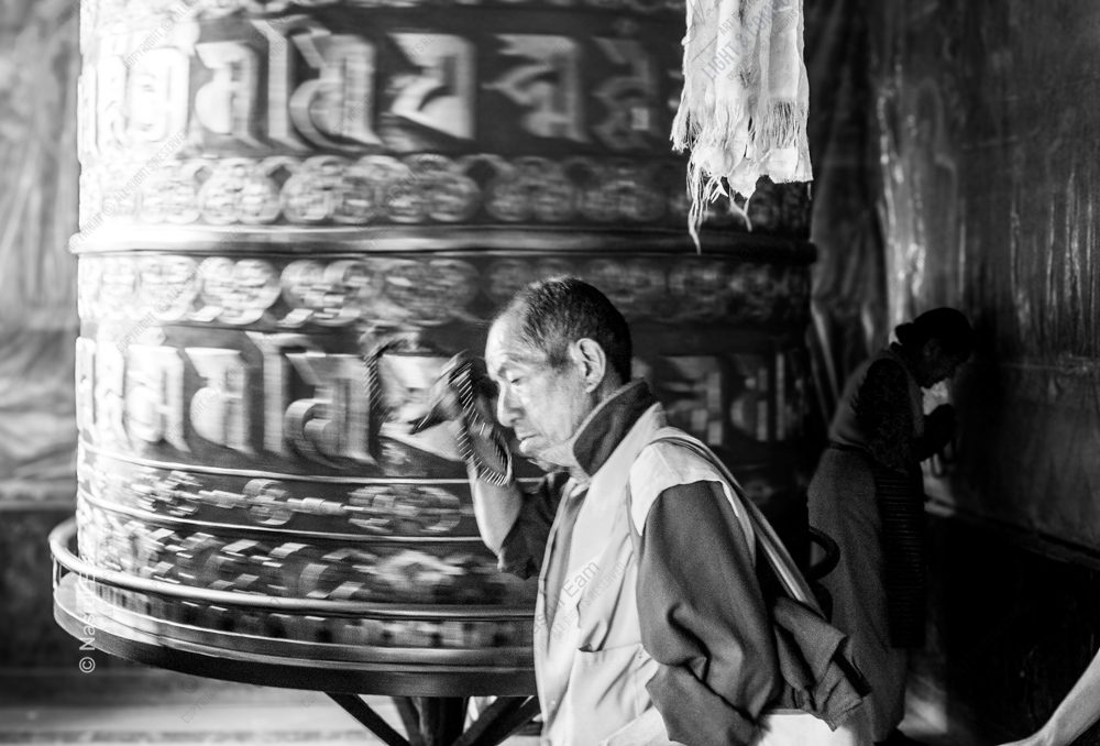 The Devotee and the Prayer Wheel