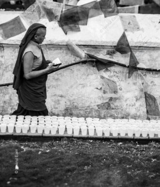 A Monk's Passage by the Offering Cups
