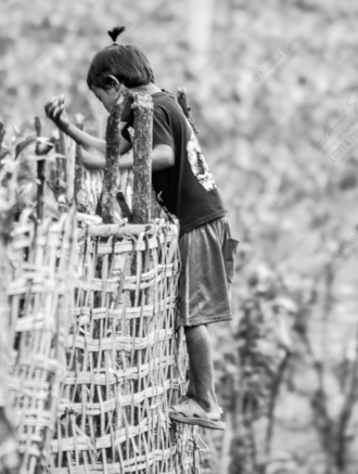 Boy on a Woven Wall - Fine Art Photography Print, Limited Edition Photography, Giclée Print, Monochrome Photography, Art Photography for Sale