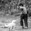 Boy and White Pup - Fine Art Photography Print, Limited Edition Photography, Giclée Print, Art Photography, Photography for Collectors