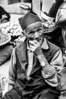 Market Contemplation - Fine Art Photography Prints, Limited Edition Photography Art, Monochrome Photography, Portrait Photography, Luxury Photography Art