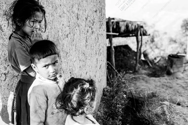 Three Children by the Wall - Fine Art Photography Print, Limited Edition Photography, Museum-Quality Photography, Art Photography for Sale, Collector Photography