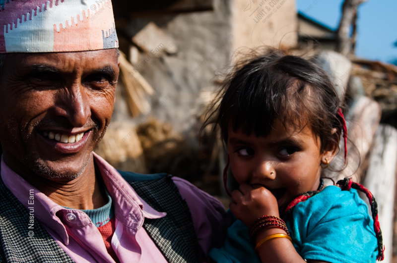 A Grandfather and Granddaughter