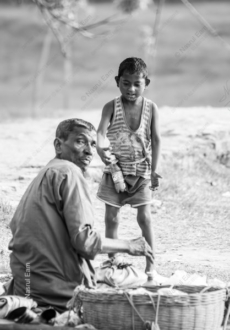The Vendor and the Boy with a Bottle - Fine Art Photography Print, Limited Edition Photography, Black and White Photography,  Art Photography Print, Collector's Photography