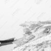 A Solitary Boat on the Quiet Shore - Fine Art Photography Print, Limited Edition Photography, Giclée Print,  Luxury Photography Art,  Black and White Photography