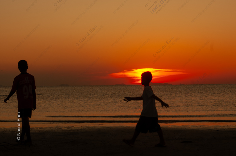 Against a Vast, Fiery Sunset