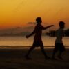Two Boys on the Shore at Dusk - Fine Art Photography Prints, Limited Edition Photography, Giclée Print, Art Photography, Luxury Photography