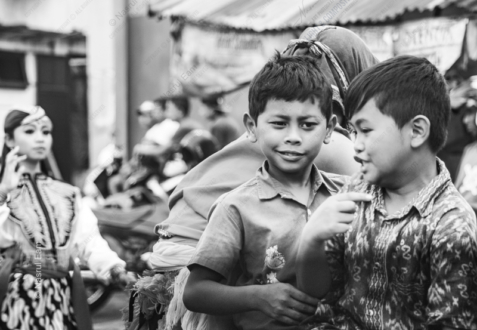 Whispers on the Festive Street - Fine Art Photography Print, Limited Edition Print, Monochrome Photography,  Documentary Photography, Art Photography Collectors