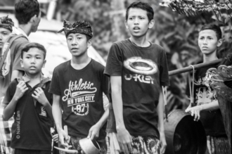 Four Boys in a Ceremonial Procession - Fine Art Photography Print, Limited Edition Photography, Documentary Photography, Black and White Photography, Art Photography Print