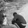 An Elder and a Youth by the Stone Steps - Fine Art Photography Print, Limited Edition Print, Black and White Photography, Documentary Photography,  Art Photography