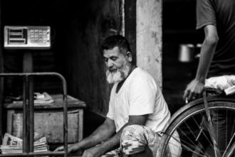 The Newspaper Vendor - Fine Art Photography Print, Giclée Print, Monochrome Photography, Street Photography, Art Photography for Collectors