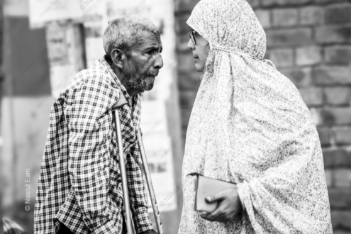 Exchange on a Dusty Road - Fine Art Photography Print, Limited Edition Photography, Black and White Photography,  Museum-Quality Photography,  Photography Art Investment