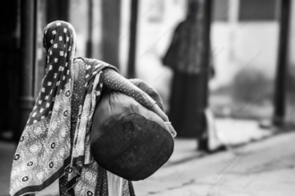 The Sack She Carries - Fine Art Photography Print, Limited Edition Photography, Monochrome Photography,  Human Condition, Nasrul Eam