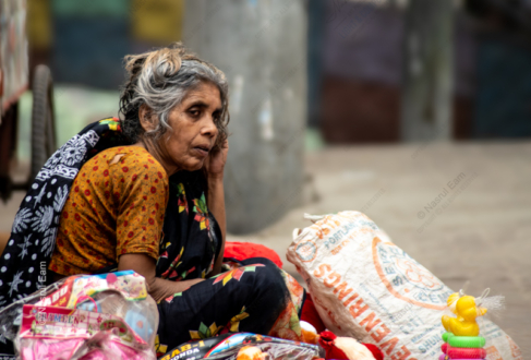 Amidst Her Wares - Fine Art Photography Print, Limited Edition Photography, Documentary Photography,  Humanity Photography,  Nasrul Eam