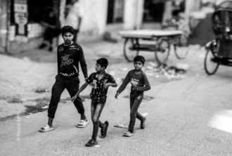 Street Walk with Boys
