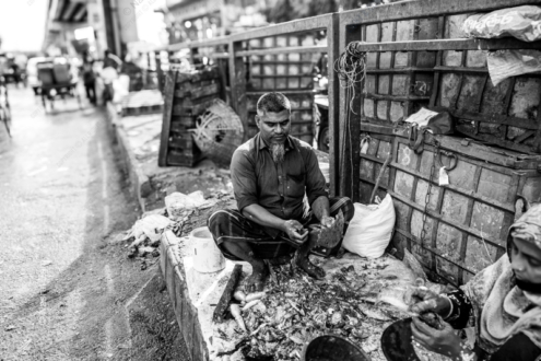 Fishmonger's Labor - Fine Art Photography Print, Limited Edition Photography, Monochrome Photography, Art Photography for Sale, Photography for Collectors