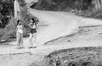 Shared Moment on a Worn Path