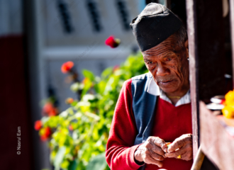 Weathered Hands, Contemplative Gaze