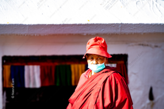 Crimson Monk, Sun-Bleached Wall
