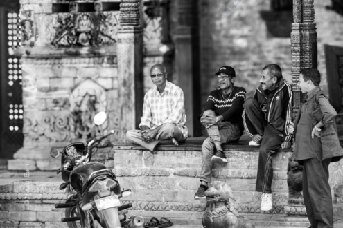 Conversations on the Temple Wall - Fine Art Photography Print, Limited Edition Photography, Monochrome Photography,  Art Photography, Collector's Print