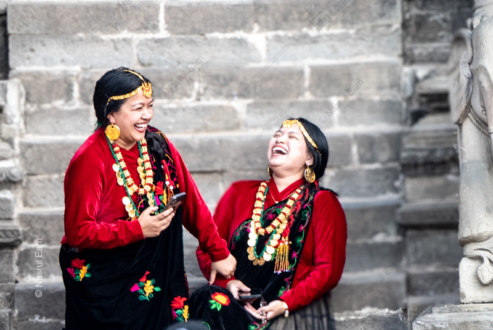Shared Laughter on Ancient Steps - Fine Art Photography Prints, Limited Edition Photography, Museum-Quality Photography,  Luxury Photography Art, Art Photography for Collectors