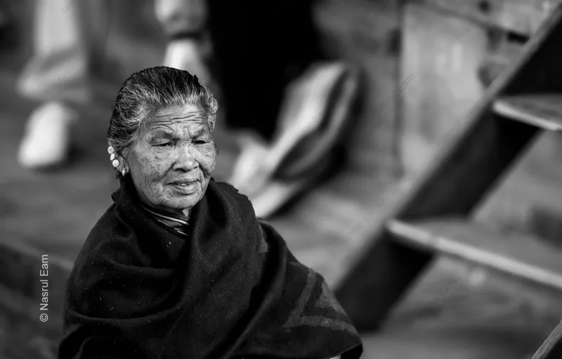 Elderly Woman in Monochrome - Fine Art Photography Print, Monochrome Portrait, Limited Edition Photography, Art Photography for Sale, Collector's Photography