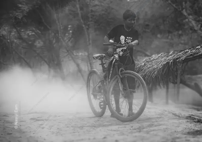 Boy on a Dusty Road - Fine Art Photography Print, Limited Edition Photography, Monochrome Photography, Giclée Print, Art Photography for Sale