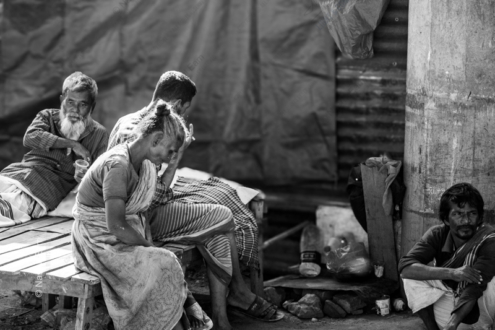 Life on a Makeshift Platform - Fine Art Photography Prints, Limited Edition Photography, Museum-Quality Artwork, Photography Art Investment,  Monochrome Photography