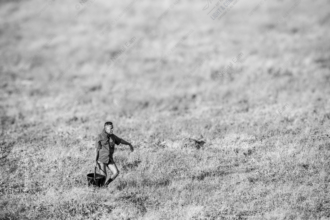 Solitary Journey Across the Plains
