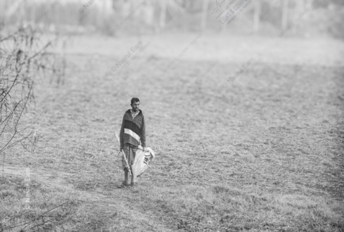 The Laborer in the Hazy Field - Fine Art Photography Print, Limited Edition Photography, Giclée Print, Black and White Photography,  Art Photography Investment