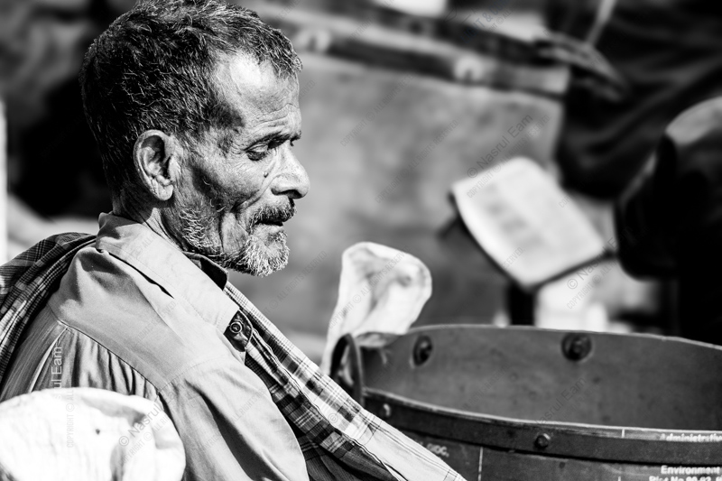 Profile of a Street Vendor - Fine Art Photography Print, Monochrome Photography, Street Photography, Portrait Photography, Art Photography Print