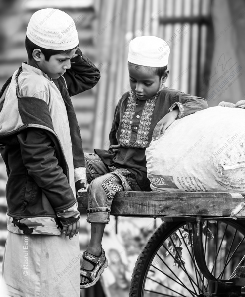 Brothers by the Cart